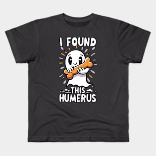 I Found This Humerus Funny Ghost Design Kids T-Shirt